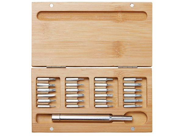 Набор отверток «Book» 24-в-1, Цвет серебристый, натуральный