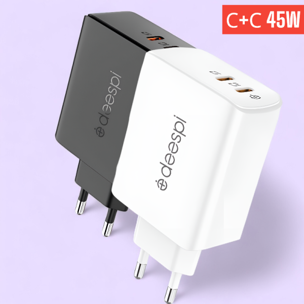 Сетевое зарядное устройство GaN45 C-C 45W / Мощное, универсальное и быстрое