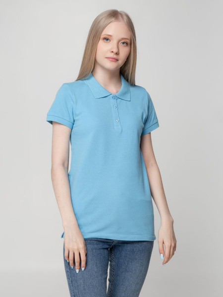 Рубашка поло женская Virma Lady, голубая, S–XXL