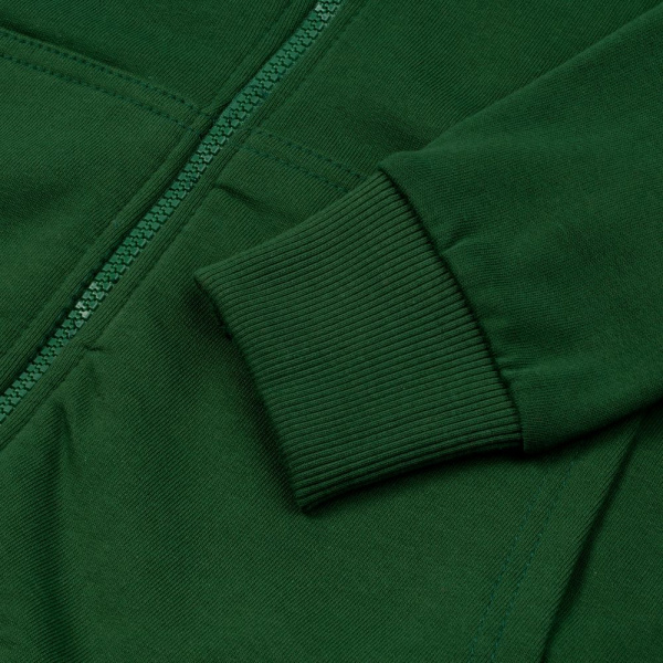 Толстовка с капюшоном на молнии Unit Siverga Heavy, темно-зеленая, XS–4XL