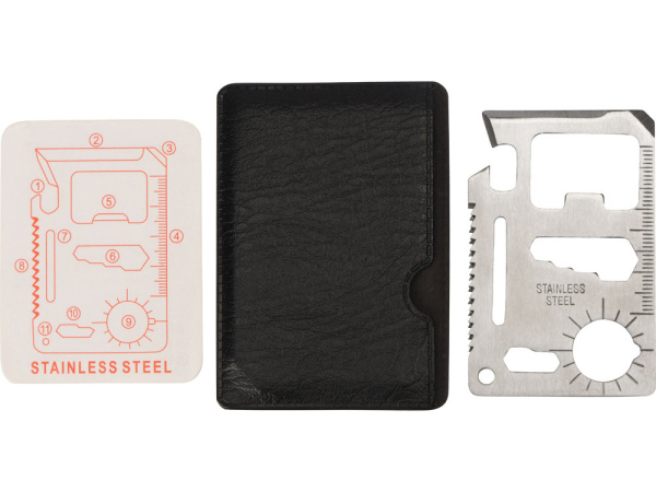 Мультиинструмент в чехле «Helper mini», Цвет серебристый, черный