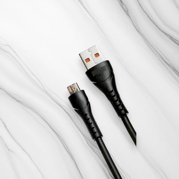 Кабель MRM G04 гелевый USB-Micro silicone cable, длина 30см, черный / Компактность и надежность для повседневного использования