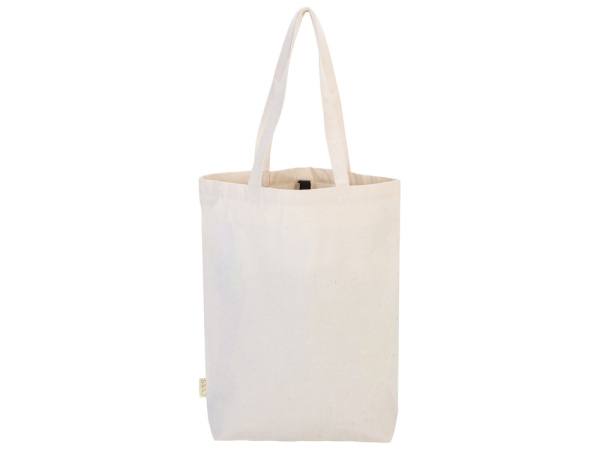 Сумка Fixy из переработанного хлопка 220 г/м2 с фиксирующей лентой, Цвет натуральный