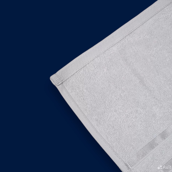 Набор банных полотенец, Crystal Textile, 3 размера (70x130, 50x85, 30x50 см), 100% хлопок, высокое качество, плотность 400 г/м², светло-серый / Роскошная мягкость для ежедневного уюта
