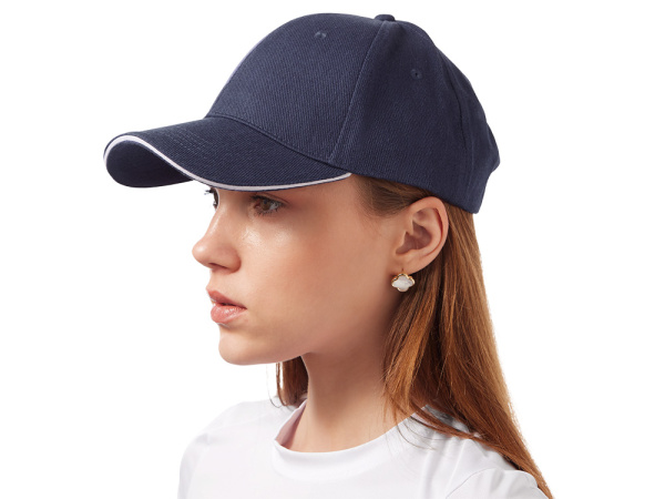 Бейсболка «Cancun», Цвет темно-синий, белый