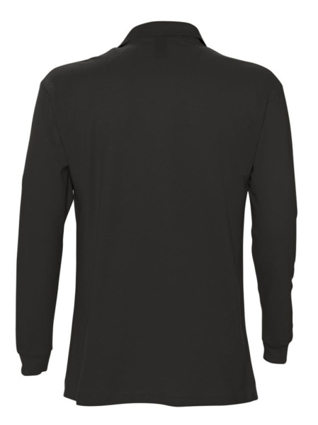 Рубашка поло мужская с длинным рукавом Star 170, черная, S–XXL