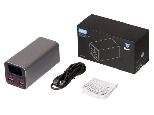 Внешний аккумулятор для ноутбуков «Main» 65 Вт, 20000 mAh, Цвет серый