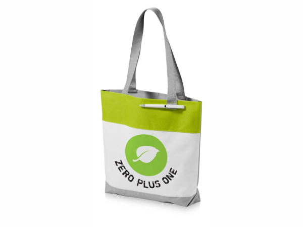 Сумка для конференций "Bloomington", Цвет лайм/белый/серый