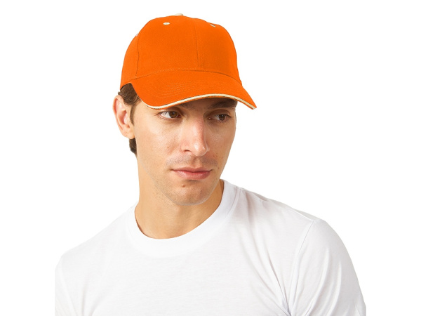 Бейсболка «New Castle», Цвет оранжевый/белый