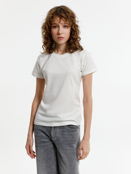 Футболка женская T-bolka Lady, белая (теплый оттенок), S–3XL