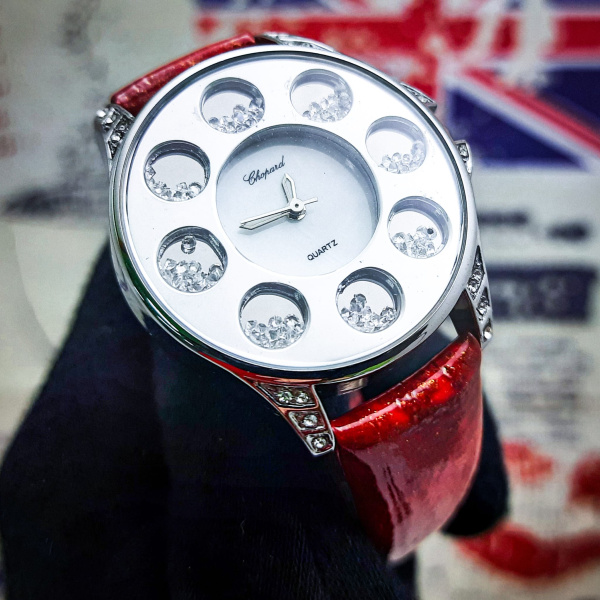 Часы женские Chopard Argent Geneve S9204 со стразами