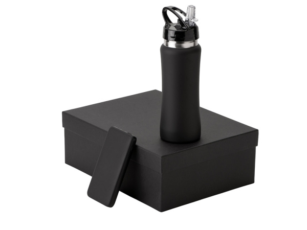 Подарочный набор «COLOR IT» с бутылкой для воды и повербанком , Размер 10000 mAh, Цвет черный