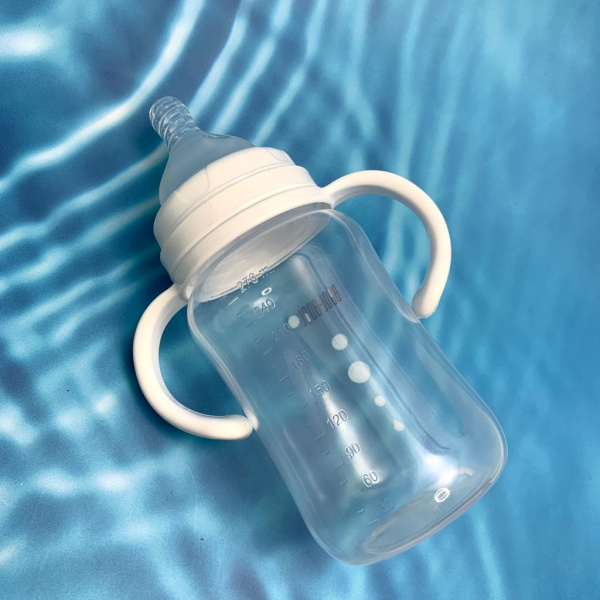 Бутылочка для кормления ULTRA MED+ с широким горлышком со съемными ручками, 270 мл (с 0 месяцев)