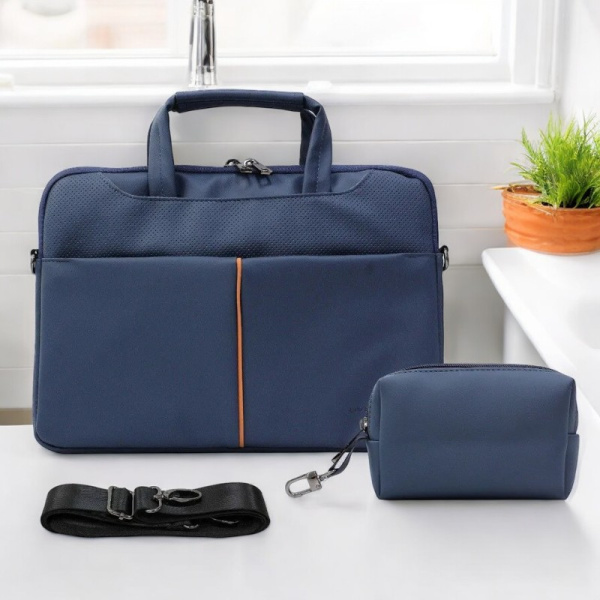 Сумка для ноутбука SDN03 13'' Синяя с дополнительной сумкой / Удобная и долговечная