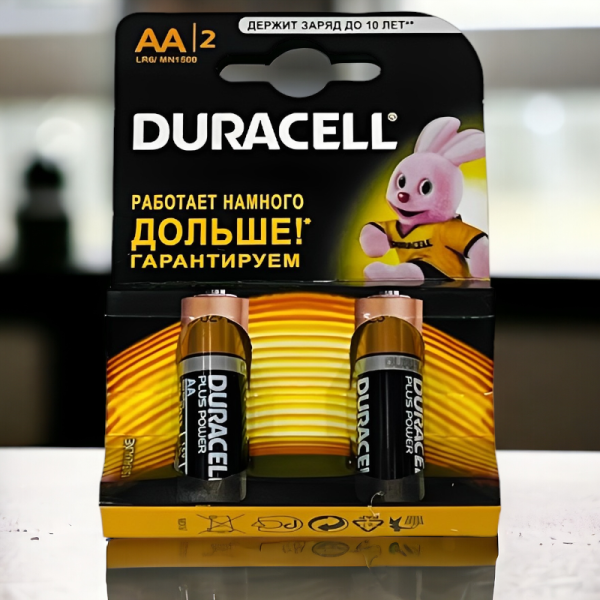 Батарейка Duracell AA 2 штуки / Универсальные и долговечные