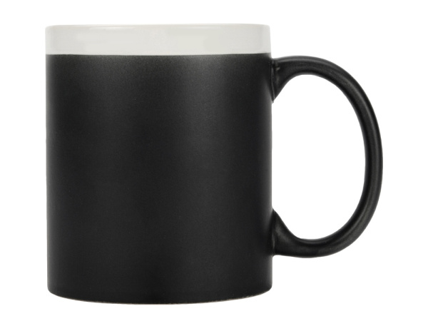 Кружка с покрытием для рисования мелом «Да Винчи», Цвет черный/белый