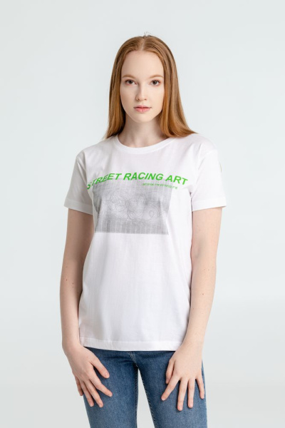 Футболка Street Racing Art, белая, S–XXL