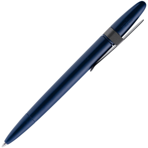 Ручка шариковая Prodir DS5 TSM Metal Clip, синяя с серым, 14,5х1,1 см