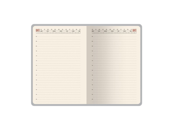 Ежедневник недатированный А5 «London», Цвет красный/темно-серый