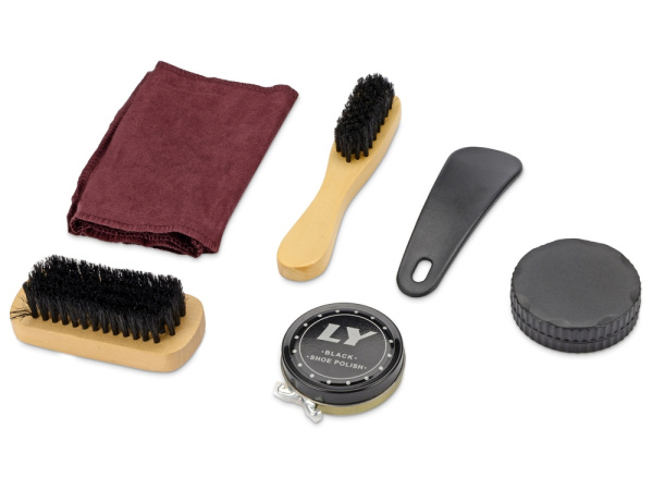 Набор аксессуаров для чистки обуви «Кэрролтон», Цвет коричневый/натуральный