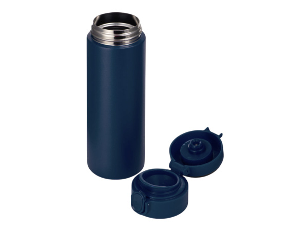 Вакуумная термокружка с индикатором и медной изоляцией «Bravo», тубус, 400 мл, Цвет темно-синий