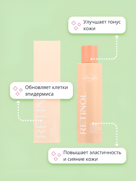 Лифтинг-тонер с ретинолом и бакучиолом, 150 мл / Для борьбы с признаками старения