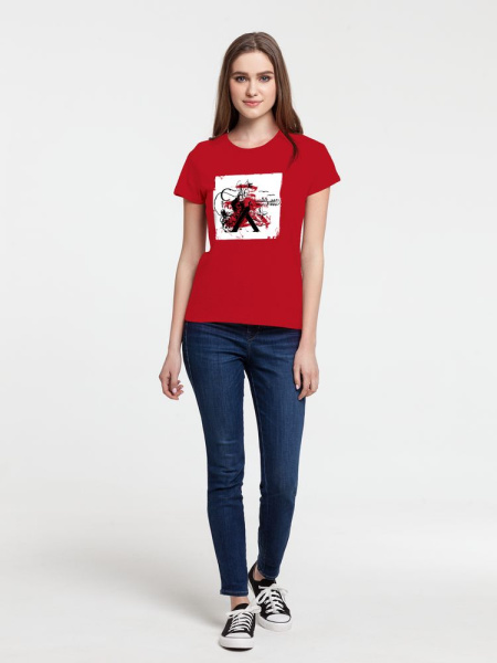 Футболка женская Carmen and Carwoman, красная, S–XL