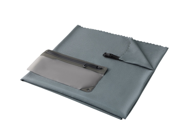 Спортивное полотенце «Спутник» в чехле, Цвет темно-серый