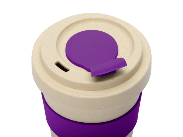 Стакан из пшеничного волокна «Flava», Цвет бежевый/фиолетовый