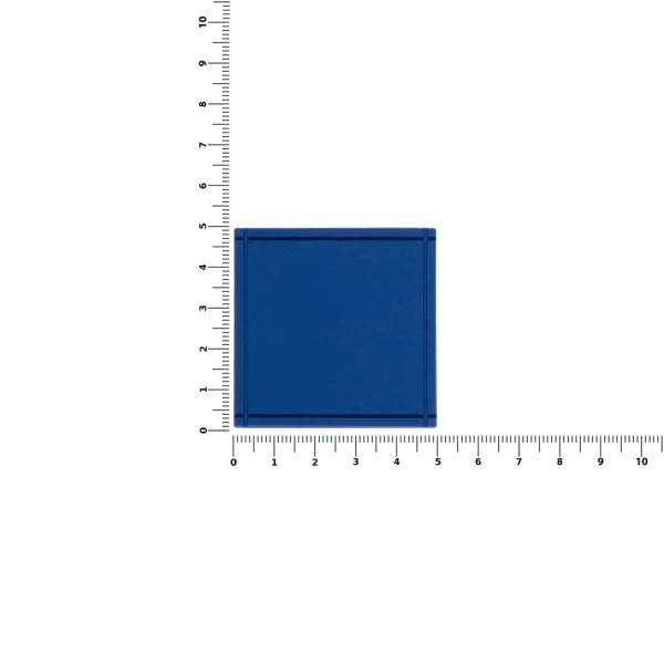 Лейбл из ПВХ Dzeta, L, синий, 5х5х0,2 см