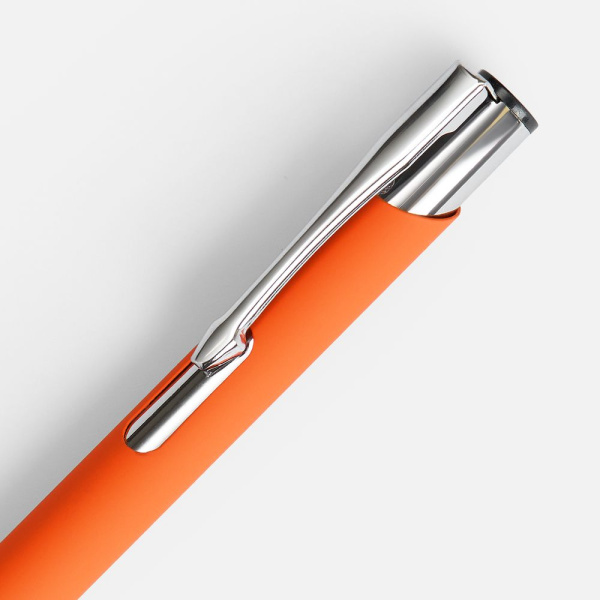 Ручка шариковая Keskus Soft Touch, оранжевая, 13,7х0,8 см