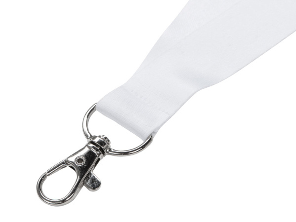 Ланъярд под сублимацию с карабином, 2 см, Цвет белый