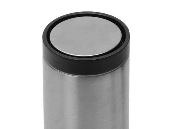 Вакуумная термокружка «Noble» с 360° крышкой-кнопкой, крафтовый тубус, Цвет серебристый