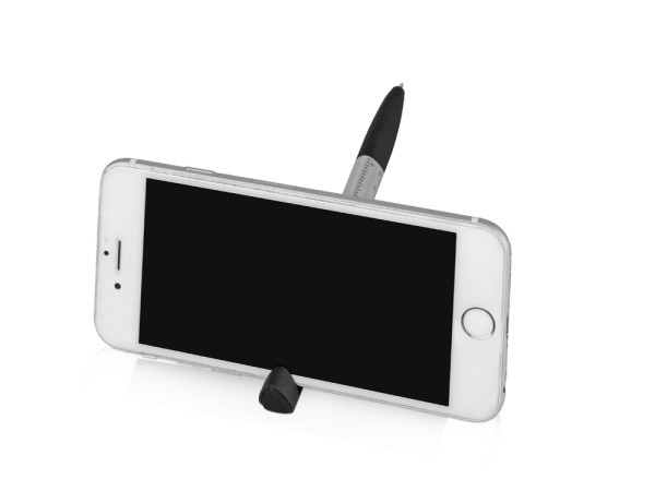 Ручка-стилус пластиковая шариковая «Multy», Цвет серебристый/черный