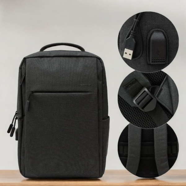 Рюкзак для ноутбука RK03 Черный / Удобный, практичный и качественный