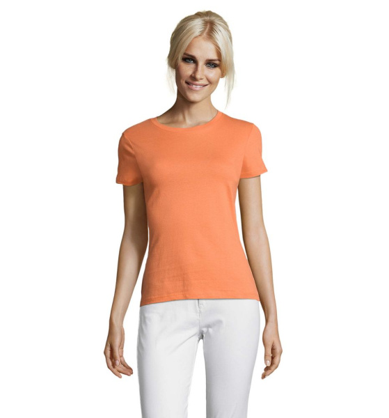 Футболка женская Regent Women, оранжевая (абрикосовая), S–XXL