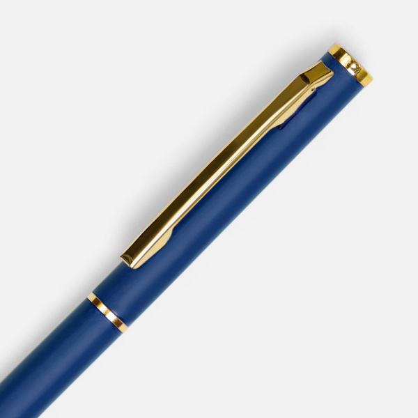 Ручка шариковая Hotel Gold, ver.2, матовая синяя, 13х0,7 см