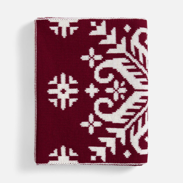 Шарф Wintertude L, красный с белым, 27х180 см