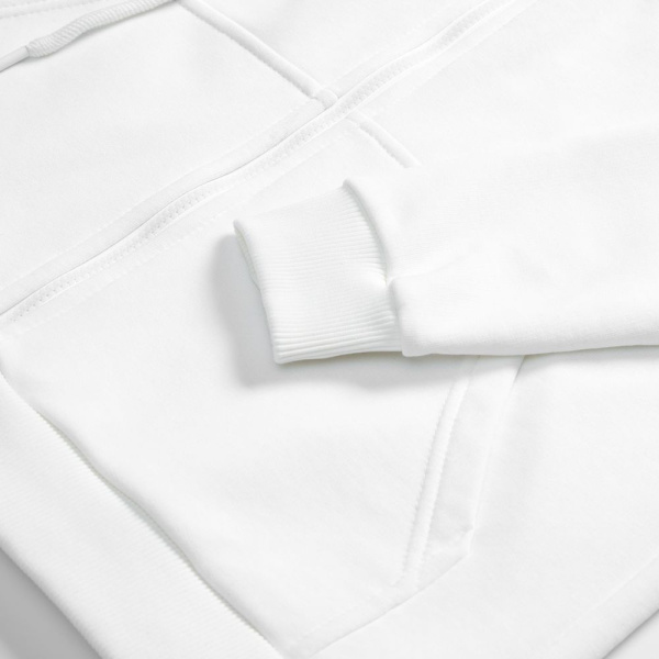 Толстовка унисекс оверсайз на молнии Zippy Terry, белая, XS–XXL