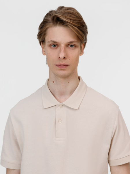 Рубашка поло унисекс Pacific, бежевая (льняная), S–XXL