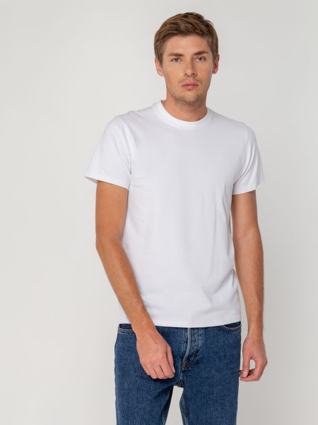 Футболка мужская T-bolka Stretch, белая, S-3XL