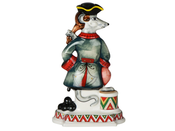 Скульптура «Гусар», Цвет зеленый, красный, белый