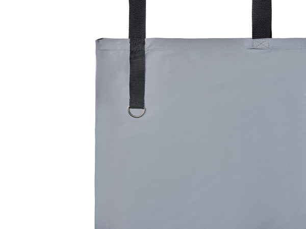 Светоотражающая сумка для шопинга «Neo Reflector» с кольцом, Цвет серый светоотражающий