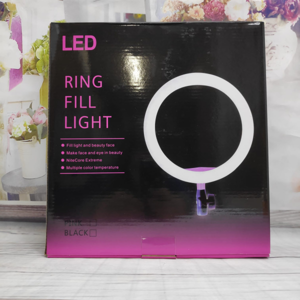 Кольцевая светодиодная лампа подсветка (селфи кольцо) MINI RING FILL Light LED 160  / d 26 см + ШТАТ