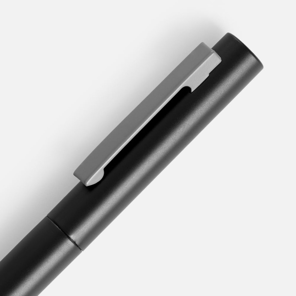 Ручка шариковая Inkolor, черная с серым, 13,7х1,1 см