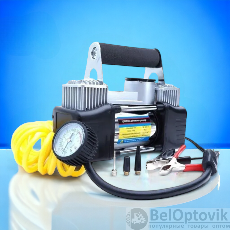 Компрессор автомобильный ЦИКЛОН KS-312 40L / Портативный, универсальный и эффективный