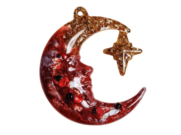 Елочная игрушка Полумесяц, Цвет Гранат (красный)