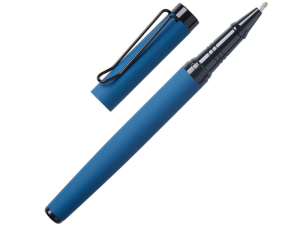 Подарочный набор из 2-х ручек «Black Lama» soft-touch, Цвет темно-синий