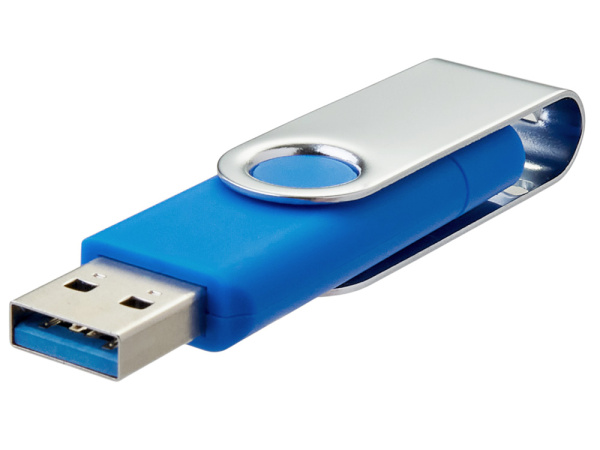 USB3.0/USB Type-C флешка на 16 Гб «Квебек C», Размер 16Gb, Цвет синий
