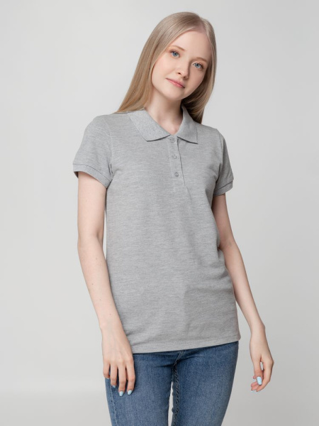 Рубашка поло женская Virma Lady, серый меланж, S–3XL